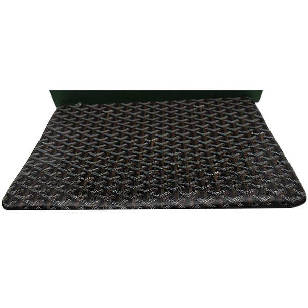 GOYARD Senat Pochette GM Goyardine Canvas Pouch Bag Black