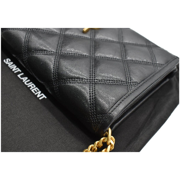 Yves Saint Laurent Becky Quilted Leather Chain Purse black
