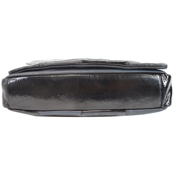 CHANEL Brooklyn Patchwork Flap Patent Leather Shoulder Bag Black