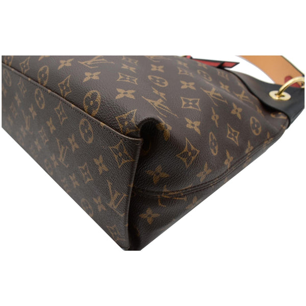LOUIS VUITTON Tuileries Monogram Canvas Hobo Bag Black