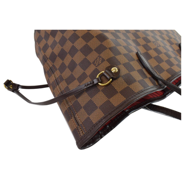 LOUIS VUITTON Neverfull MM Damier Ebene Shoulder Bag Brown
