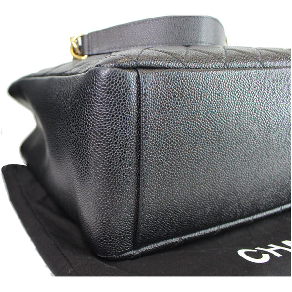 CHANEL Grand Shopping Caviar Leather GST Tote Bag Black