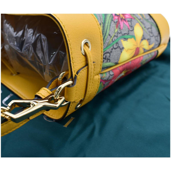 Gucci Ophidia Flora Small GG Canvas Bucket Bag Yellow