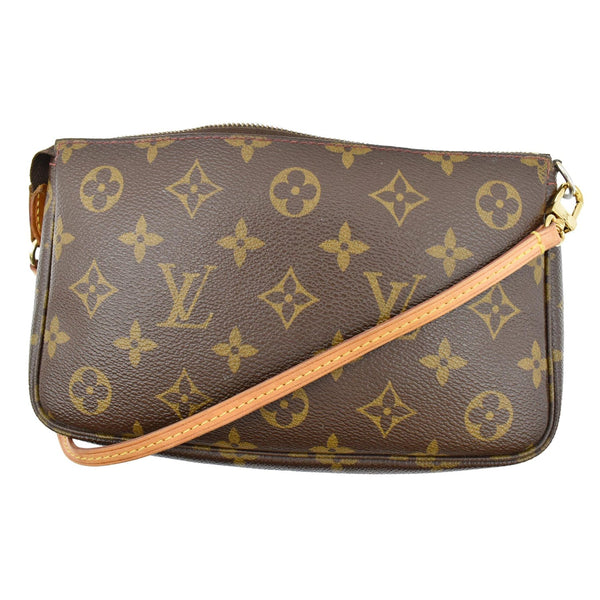 LOUIS VUITTON Cerises Monogram Canvas Pochette Accessoires Pouch Bag Brown