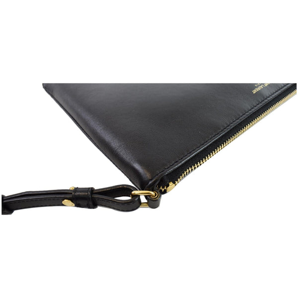 YVES SAINT LAURENT Teen Monogram Calfskin Leather Crossbody Bag Black