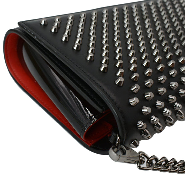 Christian Louboutin Paloma Studded Leather Chain Clutch Bag