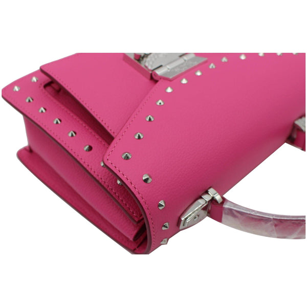 MCM Patricia Studded Leather Satchel Bag Pink