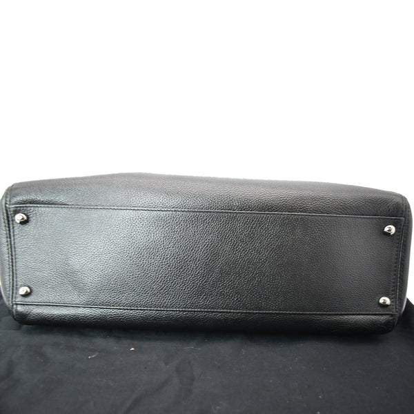 CHANEL Reissue Cerf Executive East West Leather Tote Bag Black