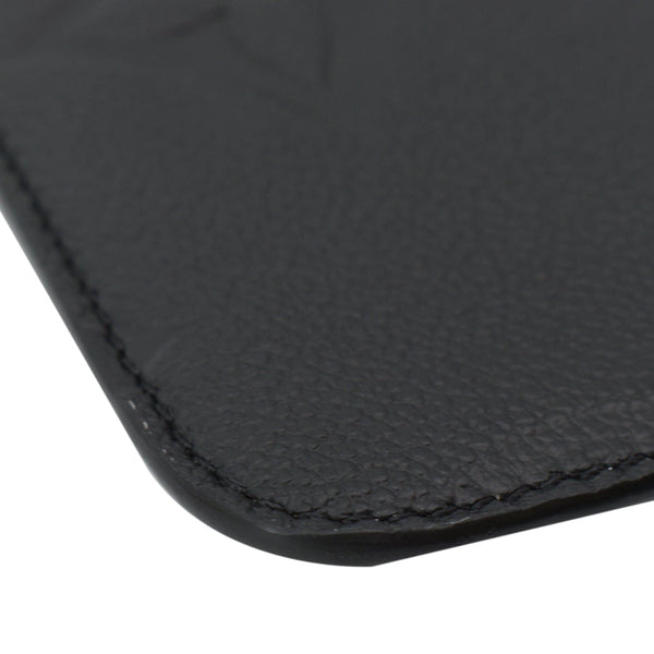 LOUIS VUITTON Empreinte Monogram Neverfull MM Pochette Wristlet Pouch Black