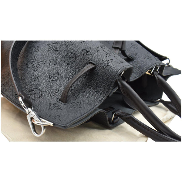 LOUIS VUITTON Girolata Monogram Mahina Leather Shoulder Bag Black