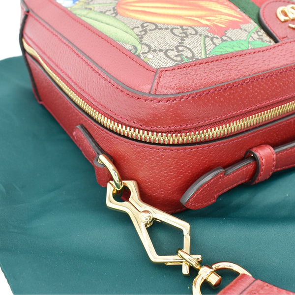 GUCCI Ophidia Flora Web Small Top Handle Shoulder Bag Red 550622