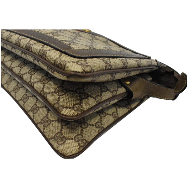 GUCCI Vintage Web Detail GG Canvas Shoulder Bag Beige 14.02.013