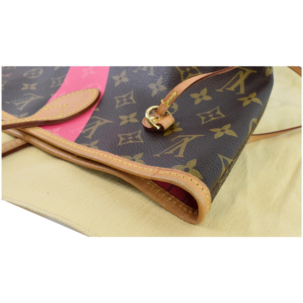 LOUIS VUITTON V Neverfull MM Monogram Canvas Shoulder Bag Brown
