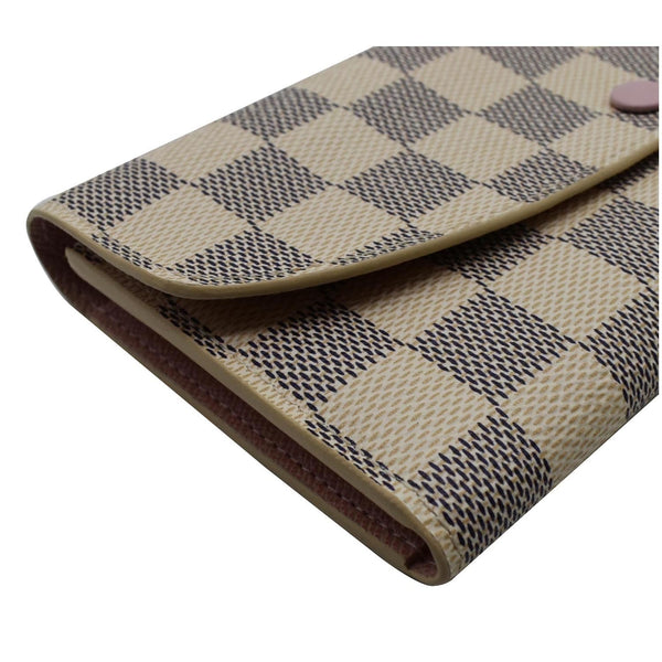 LOUIS VUITTON Emilie Damier Azur Wallet White