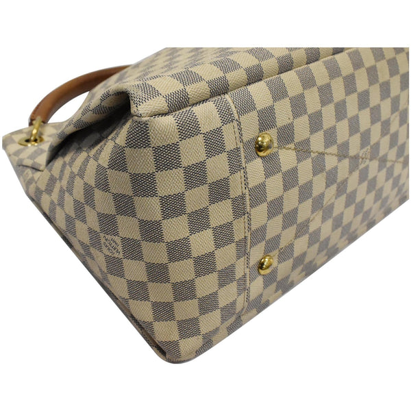 LOUIS VUITTON Artsy MM Damier Azur Hobo Bag White