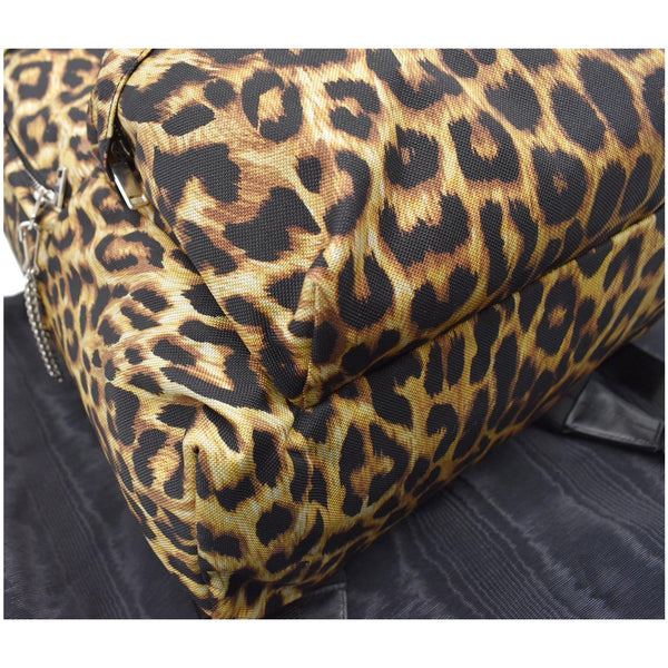 Celine Leopard Medium Print Canvas Backpack Bag - DDH