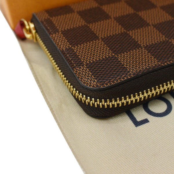 LOUIS VUITTON Clemence Monogram Canvas Zippy Wallet Brown