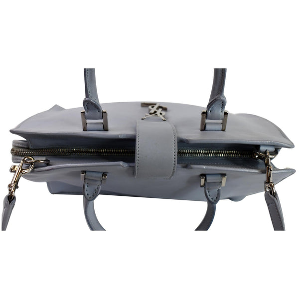 YVES SAINT LAURENT Cabas Baby Leather Tote Shoulder Bag Light Blue