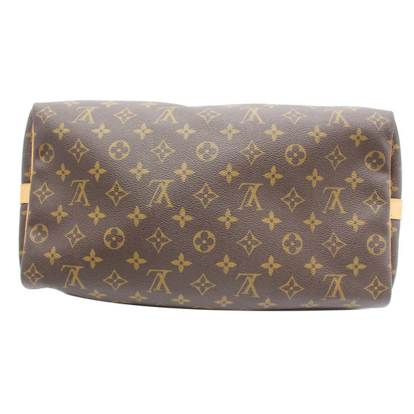 Louis Vuitton Speedy 30 Monogram Canvas Satchel Bag Bottom side