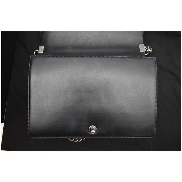 CHANEL Large Boy Flap Calfskin Quilted Leather Shoulder Bag Black