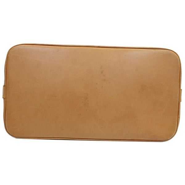 LOUIS VUITTON Alma Monogram Canvas Satchel Bag Brown