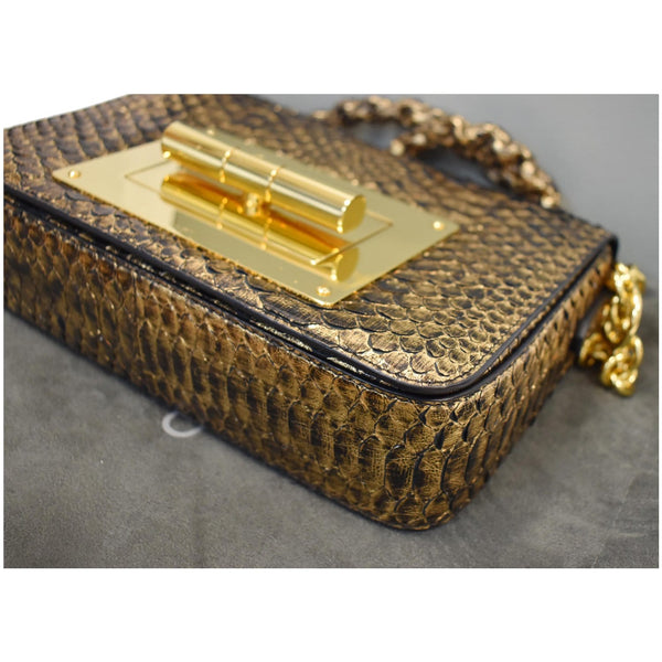 Tom Ford Natalia Python & Leather Shoulder Bag