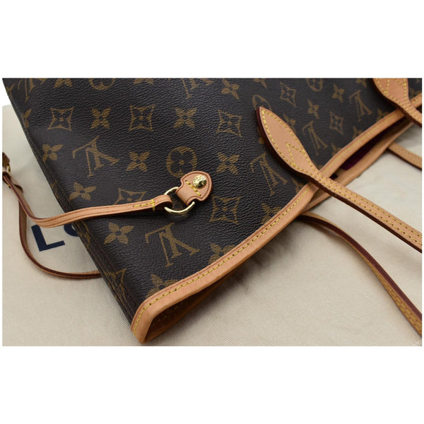 LOUIS VUITTON Neverfull MM Monogram Canvas Tote Bag Brown