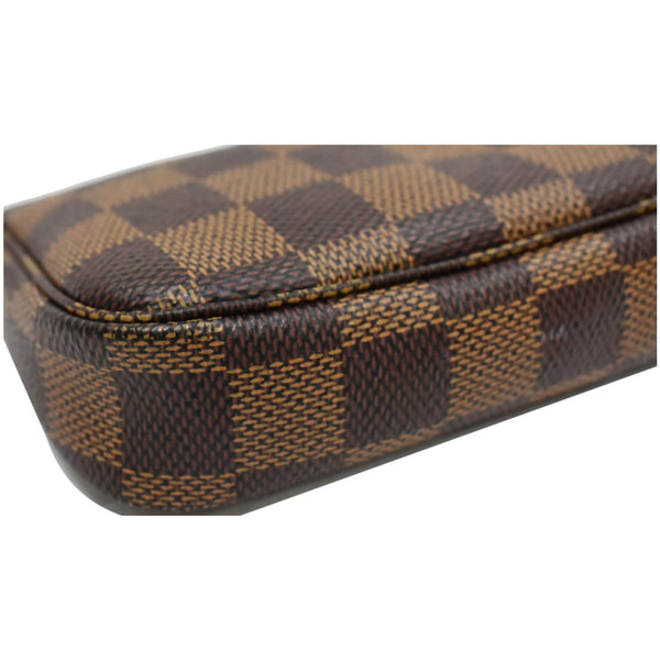 LOUIS VUITTON Mini Pochette Damier Ebene Accessories Pouch Brown