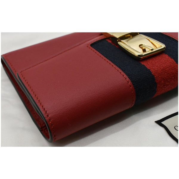 Gucci Sylvie Continental Leather Wallet Red - Dallas Handbags