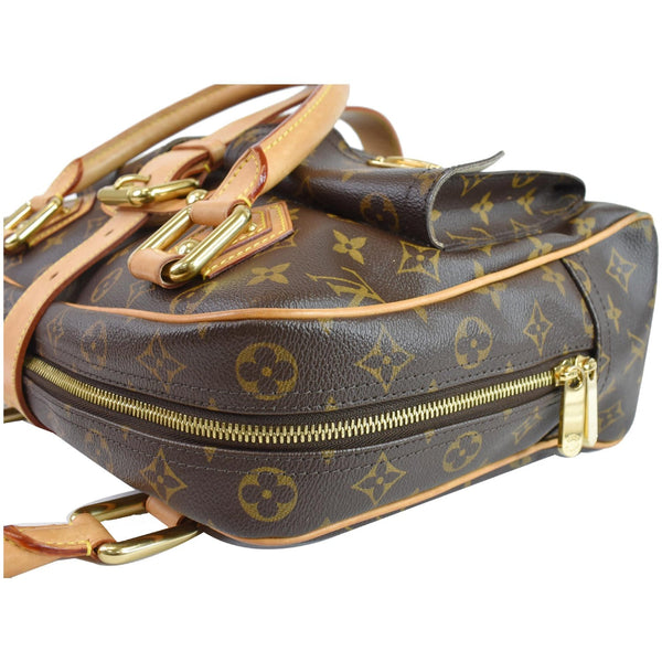 LOUIS VUITTON Manhattan GM Monogram Canvas Satchel Bag Brown