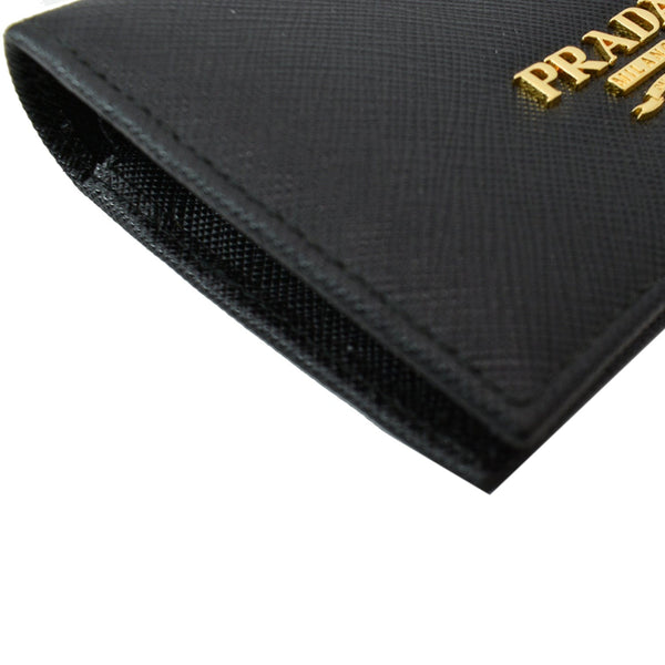 PRADA Small Saffiano Leather Wallet Black