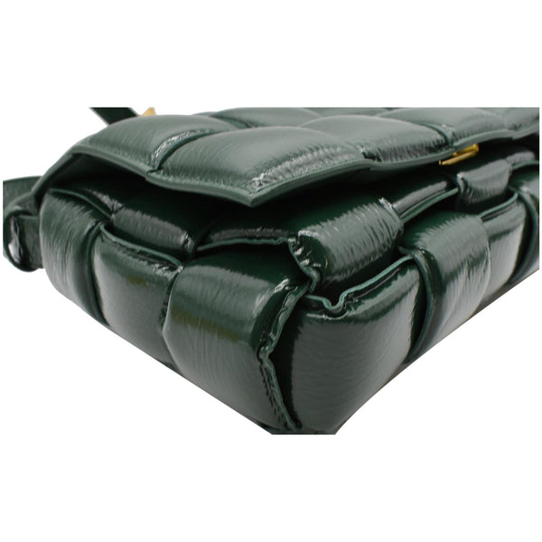 BOTTEGA VENETA Padded Cassette Leather Crossbody Bag Dark Green