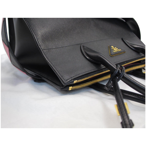 PRADA Paradigme Saffiano Leather Tote Shoulder Bag Black