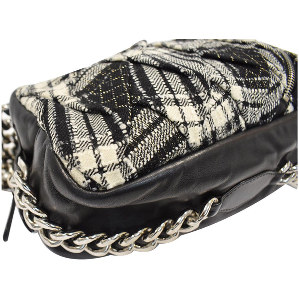 Chanel Twisted Zipper Tweed Leather Shoulder Bag for sale