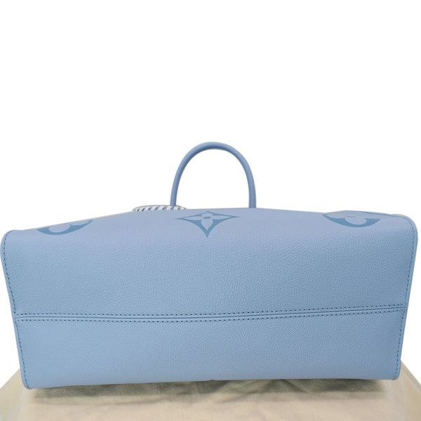 LOUIS VUITTON Onthego MM Giant Monogram Empreinte Tote Shoulder Bag Blue