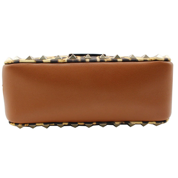 VALENTINO Rockstud Leopard Canvas Leather Camera Bag Selleria