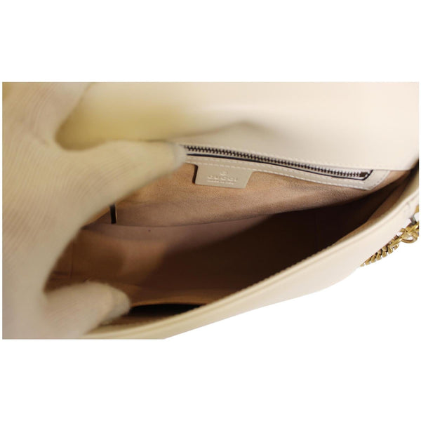 GUCCI GG Marmont Small Top Handle Shoulder Bag Cream 498110