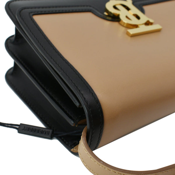 BURBERRY TB Small Leather Crossbody Bag Beige - Hot Deals