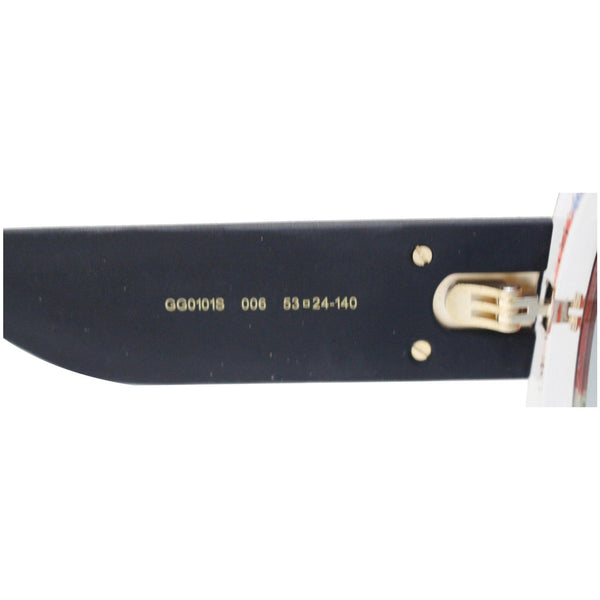 Gucci GG0101S 006 Multi-Color/Gold Sunglasses Grey Gradient Lens