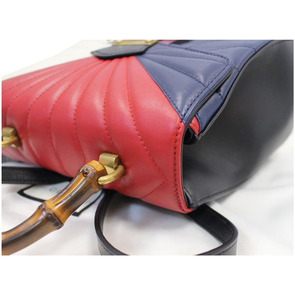 Gucci Queen Margaret Quilted Leather Bee Backpack red focused