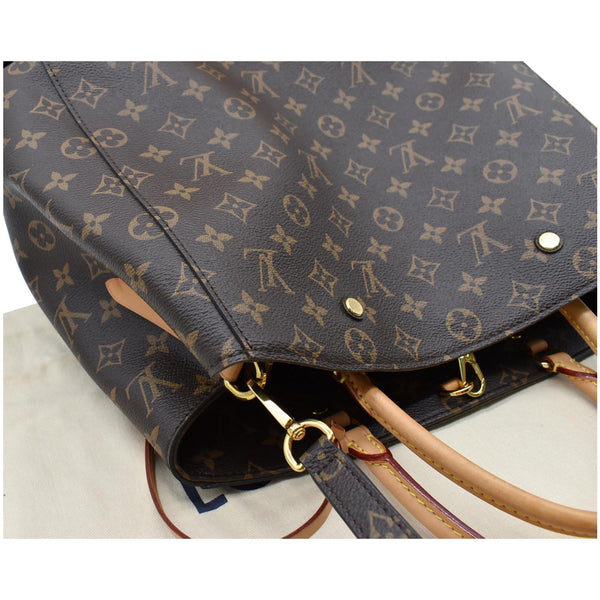 LOUIS VUITTON Montaigne GM Monogram Canvas Shoulder Bag Brown