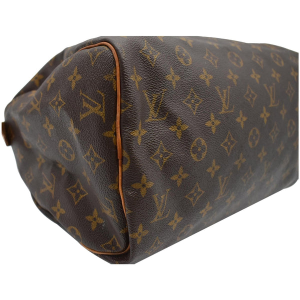 LOUIS VUITTON Speedy 30 Monogram Canvas Satchel Bag Brown