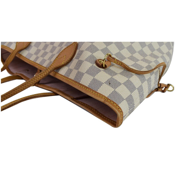 Louis Vuitton Neverfull MM Damier Azur Shoulder Bag - corner focused