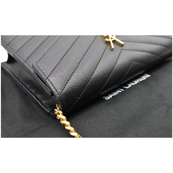 Yves Saint Laurent Envelope Chevron Grain De Poudre Wallet