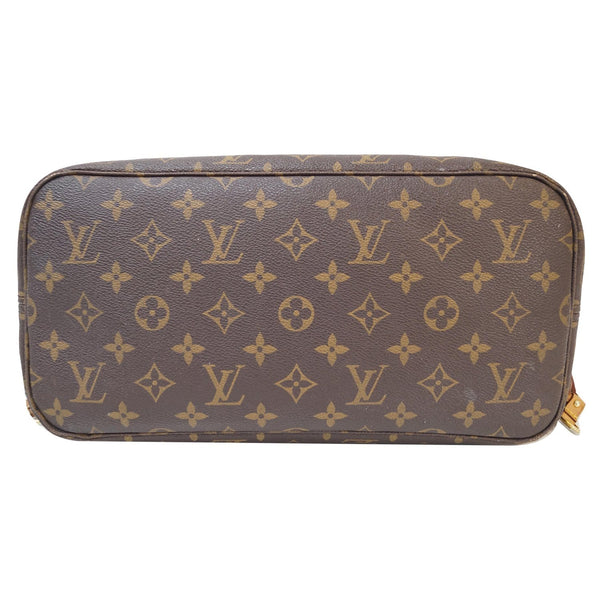 LOUIS VUITTON Neverfull MM Monogram Canvas Tote Shoulder Bag Brown