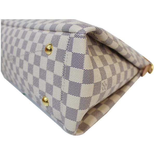 brass studs Lv Lymington Damier Azur Shoulder Bag