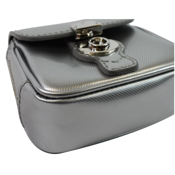 BURBERRY Trench Patent Leather Charm Coin Purse Bag Black/Silver - Final Sale