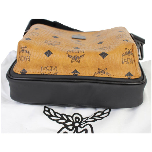 MCM 1976 Square Medium Visetos Canvas Crossbody Bag Cognac