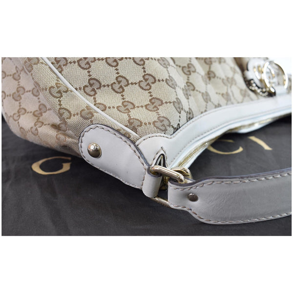 Gucci Medium Sukey GG Canvas Hobo Bag Beige