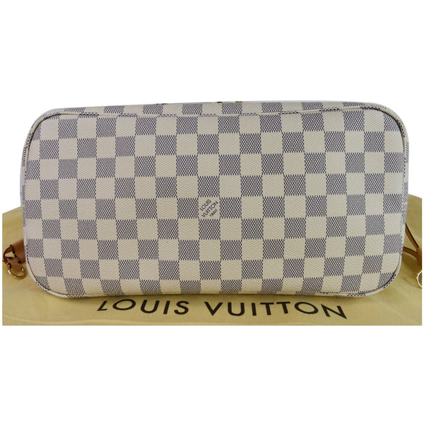 Louis Vuitton Neverfull MM Damier Azur Tote Bag Women - flat bottom